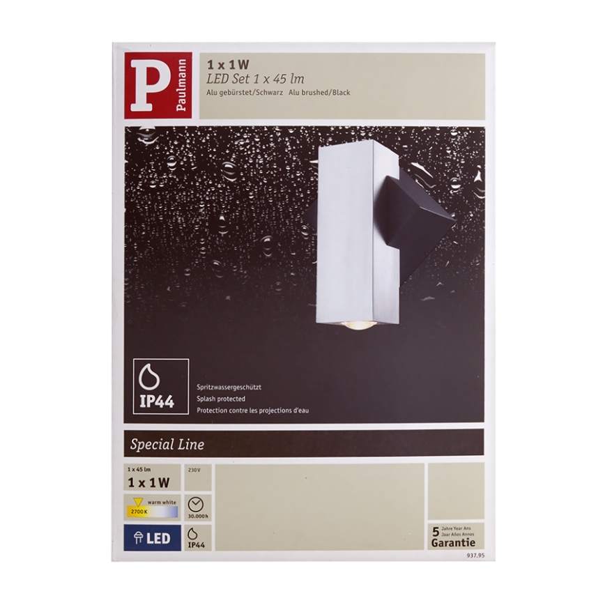 Paulmann 93795 -LED Kinkiet zewnętrzny FLAME LED/1W/230V