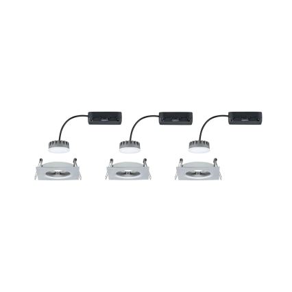Paulmann 93895 - ZESTAW 3xLED/6W IP44 Ściemnialna łazienkowa oprawa wpuszczana NOVA 230V