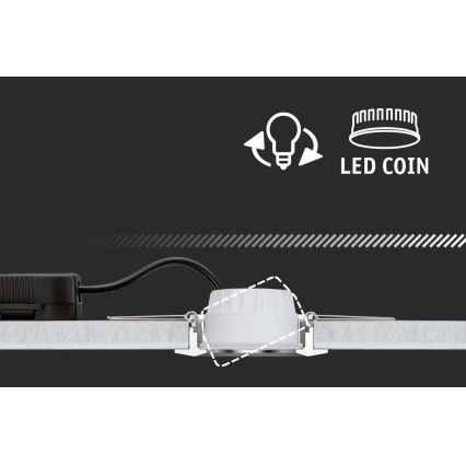 Paulmann 93895 - ZESTAW 3xLED/6W IP44 Ściemnialna łazienkowa oprawa wpuszczana NOVA 230V