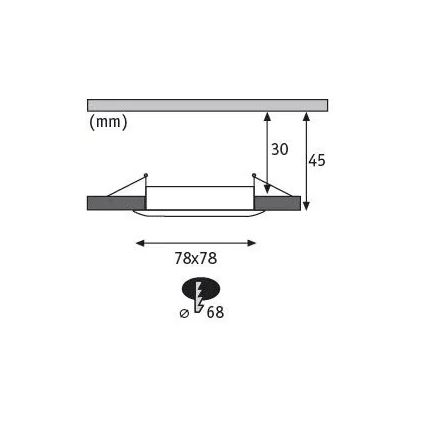 Paulmann 93895 - ZESTAW 3xLED/6W IP44 Ściemnialna łazienkowa oprawa wpuszczana NOVA 230V
