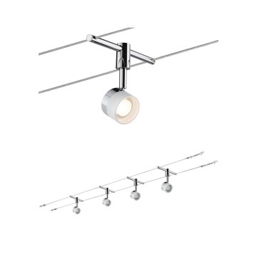 Paulmann 94080 - ZESTAW 4xLED/4,8W Oświetlenie punktowe do systemu szynowego STAGE 230V chrom błyszczący