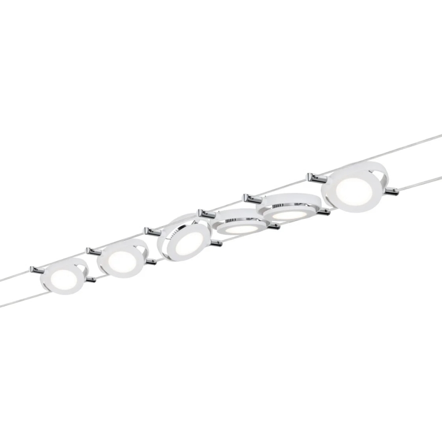 Paulmann 94106 - ZESTAW 6xLED/4W Oświetlenie punktowe dla systemu stringowego ROUNDMAC 230V białe