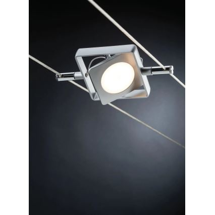 Paulmann 94107 - Zestaw 4xLED/4,3W oprawy punktowe do systemu linkowego MAC 230V, matowy chrom