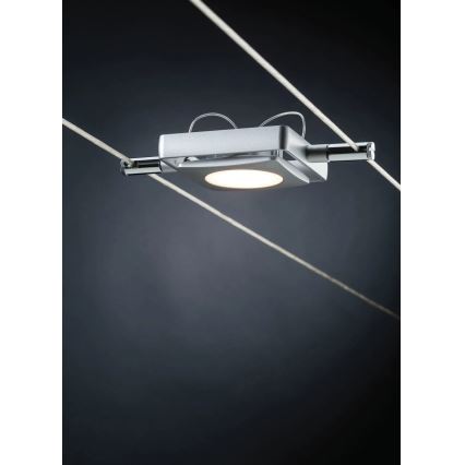 Paulmann 94107 - Zestaw 4xLED/4,3W oprawy punktowe do systemu linkowego MAC 230V, matowy chrom