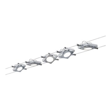 Paulmann 94108 - ZESTAW 5xLED/4,3W Oprawa punktowa do systemu linkowego MAC 230V matowy chrom