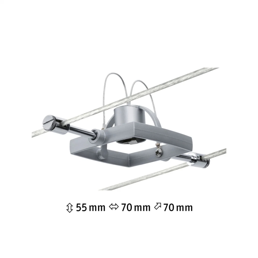 Paulmann 94132 - 1xGU5,3/10W Oprawa punktowa do systemu linkowego MAC 12V matowy chrom