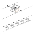 Paulmann 94133 - ZESTAW 5xGU5,3/10W Oprawa punktowa do systemu linkowego MAC 230V matowy chrom