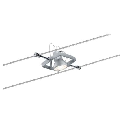 Paulmann 94133 - ZESTAW 5xGU5,3/10W Oświetlenie punktowe dla systemu sznurkowego MAC 230V matowy chrom