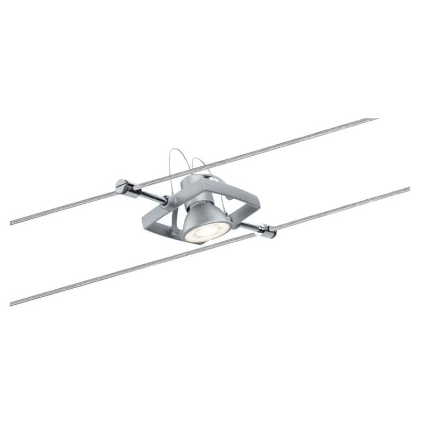 Paulmann 94133 - ZESTAW 5xGU5,3/10W Oświetlenie punktowe dla systemu sznurkowego MAC 230V matowy chrom