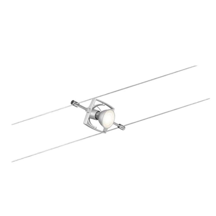 Paulmann 94133 - ZESTAW 5xGU5,3/10W Oświetlenie punktowe dla systemu sznurkowego MAC 230V matowy chrom