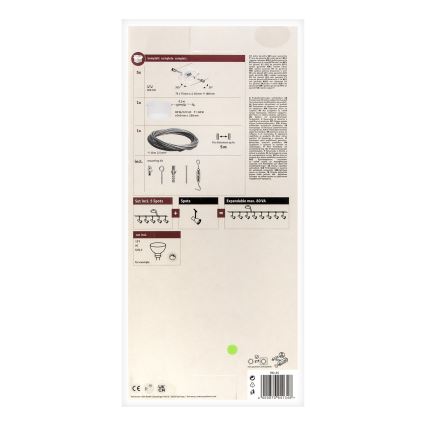 Paulmann 94134 - ZESTAW 5xGU5,3/10W Kompletny system linkowy MAC 230V biały