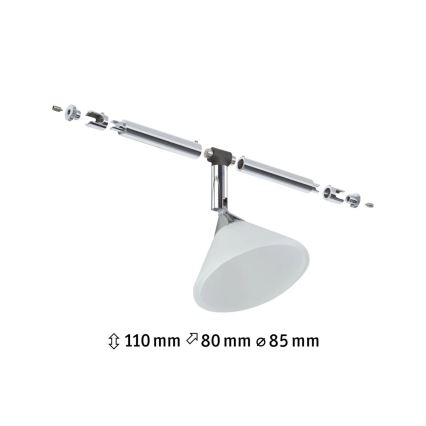 Paulmann 94138 - 1xGU4/10W Oprawa punktowa do systemu linkowego COLMAR 12V biała/błyszczący chrom