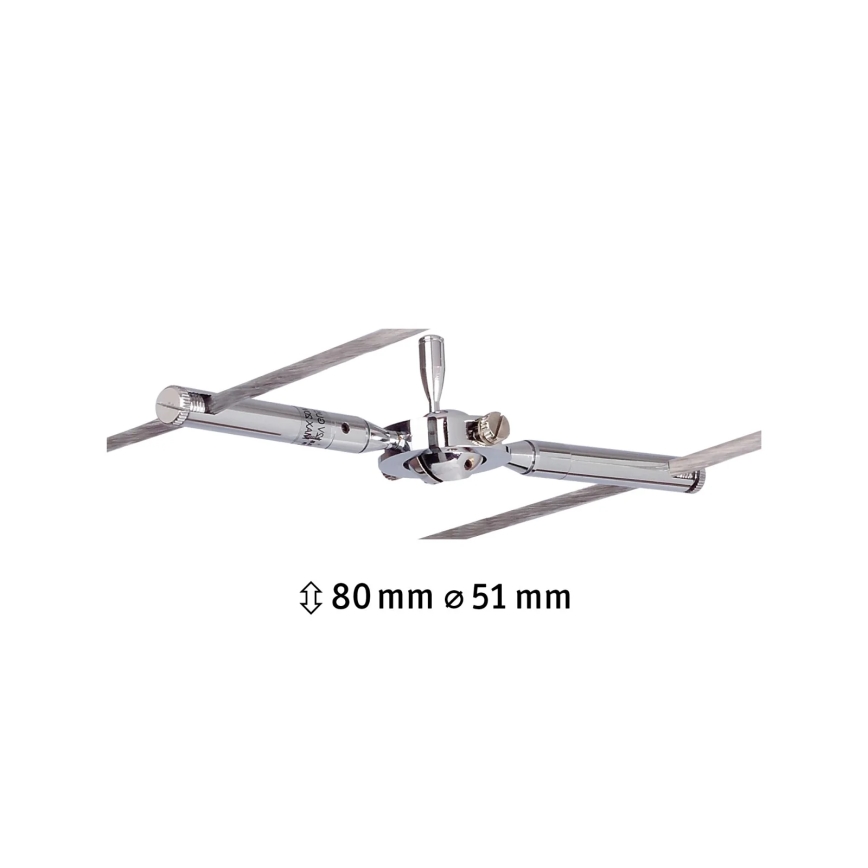 Paulmann 94147 - 1xGU5,3/10W Oprawa punktowa do systemu linkowego TOGO 12V chrom matowy
