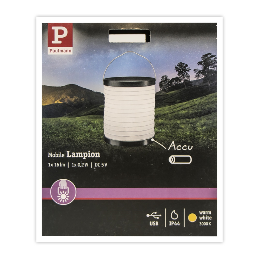 Paulmann 94169 - LED/0,2W IP44 Dekoracyjna oprawa zewnętrzna MOBILE 3,7V 900 mAh