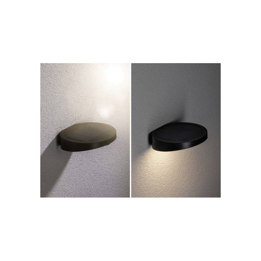 Paulmann 94246 - LED/1,2W IP44 Zewnętrzne oświetlenie solarne z czujnikiem RYSE 3,7V 1800 mAh