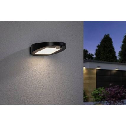 Paulmann 94246 - LED/1,2W IP44 Zewnętrzne oświetlenie solarne z czujnikiem RYSE 3,7V 1800 mAh