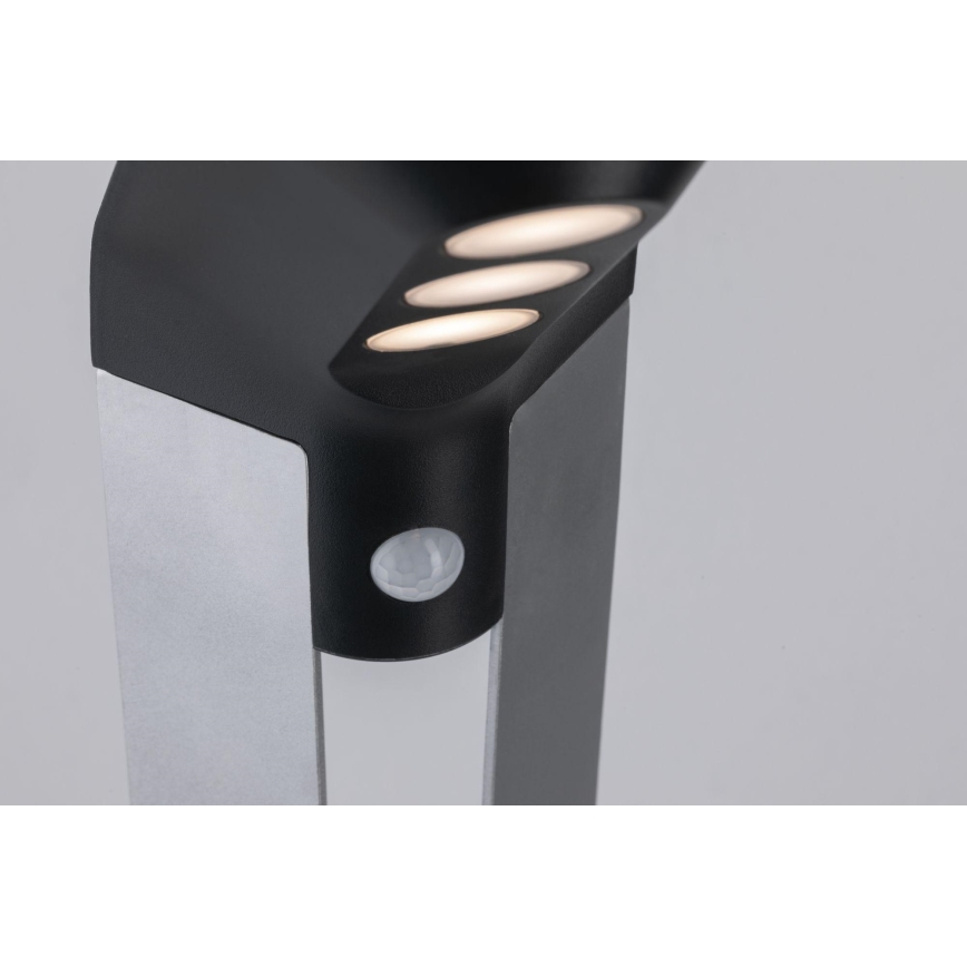 Paulmann 94252 - LED/1,2W IP44 Solarna lampa zewnętrzna z czujnikiem SOLEY 3,7V 1800 mAh