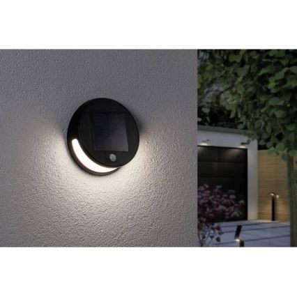 Paulmann 94265 - LED/3W IP44 Zewnętrzne oświetlenie solarne z czujnikiem HELENA 3,7V 1800 mAh