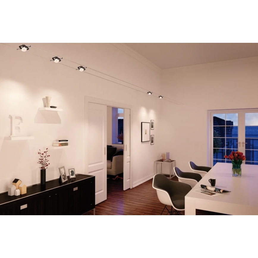 Paulmann 94290 - ZESTAW 5xGU5,3/10W Oprawa punktowa do systemu linkowego MAC 230V czarna