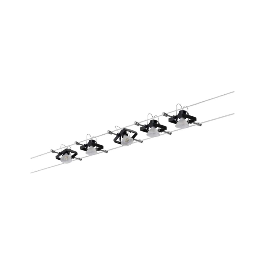 Paulmann 94290 - ZESTAW 5xGU5,3/10W Oprawa punktowa do systemu linkowego MAC 230V czarna