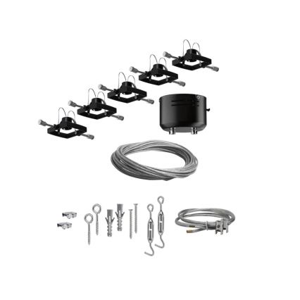 Paulmann 94290 - ZESTAW 5xGU5,3/10W Oprawa punktowa do systemu linkowego MAC 230V czarna
