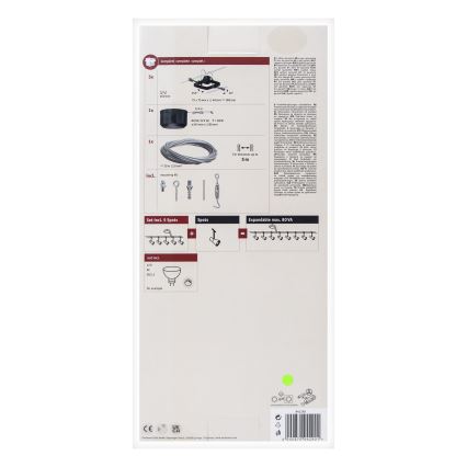 Paulmann 94290 - ZESTAW 5xGU5,3/10W Oprawa punktowa do systemu linkowego MAC 230V czarna