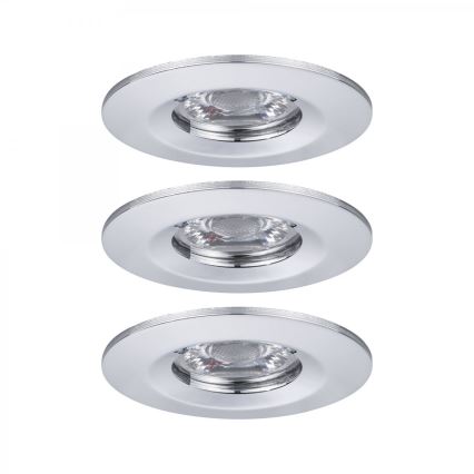 Paulmann 94303 - ZESTAW 3xLED/4W IP44 Oprawa wpuszczana łazienkowa COIN 230V