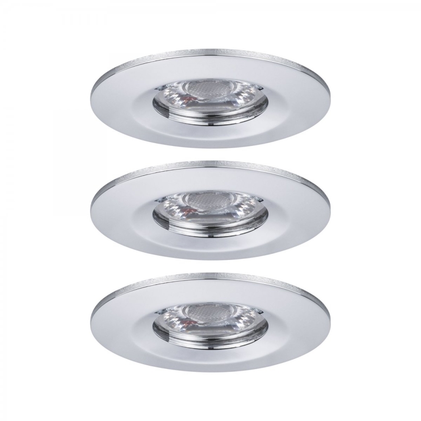 Paulmann 94303 - ZESTAW 3xLED/4W IP44 Oprawa wpuszczana łazienkowa COIN 230V