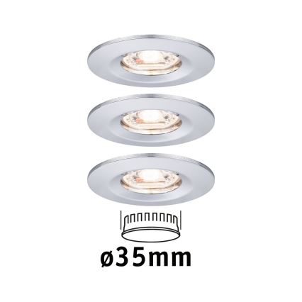 Paulmann 94303 - ZESTAW 3xLED/4W IP44 Oprawa wpuszczana łazienkowa COIN 230V