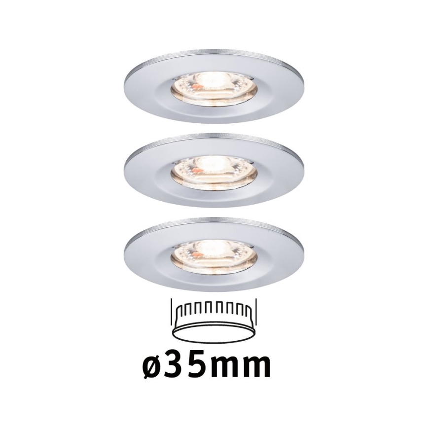 Paulmann 94303 - ZESTAW 3xLED/4W IP44 Oprawa wpuszczana łazienkowa COIN 230V