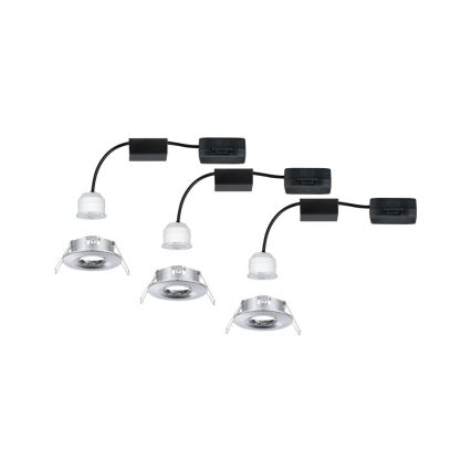 Paulmann 94303 - ZESTAW 3xLED/4W IP44 Oprawa wpuszczana łazienkowa COIN 230V