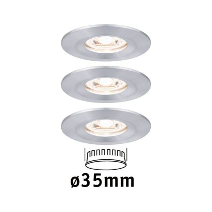 Paulmann 94305 - ZESTAW 3xLED/4W IP44 Oprawa wpuszczana łazienkowa NOVA 230V