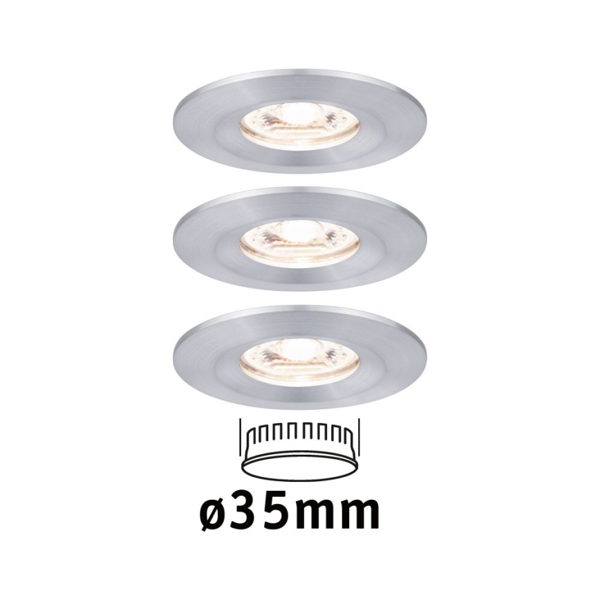 Paulmann 94305 - ZESTAW 3xLED/4W IP44 Oprawa wpuszczana łazienkowa NOVA 230V