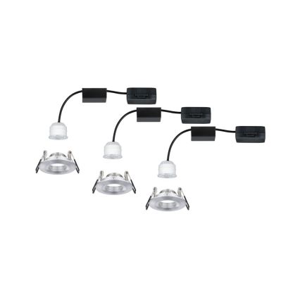 Paulmann 94305 - ZESTAW 3xLED/4W IP44 Oprawa wpuszczana łazienkowa NOVA 230V