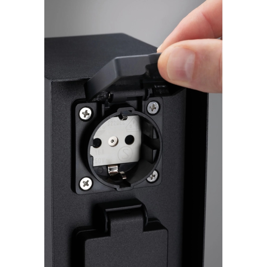 Paulmann 94313 - Zewnętrzny słupek zasilający RIO 4Z SCHUKO 230V IP44
