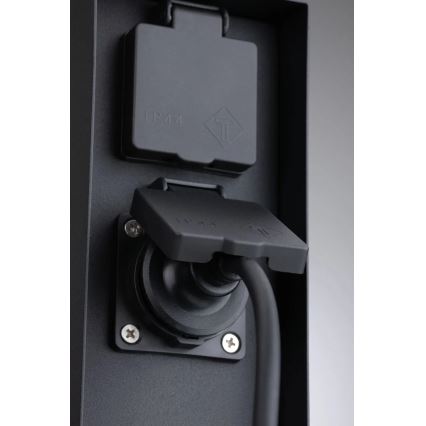 Paulmann 94313 - Zewnętrzny słupek zasilający RIO 4Z SCHUKO 230V IP44