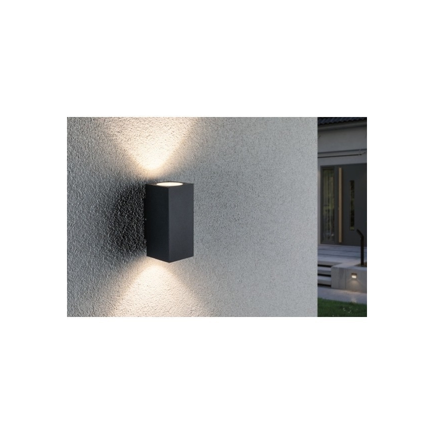 Paulmann 94328 - 2xLED/2,8W IP44 Kinkiet zewnętrzny FLAME 230V antracytowy