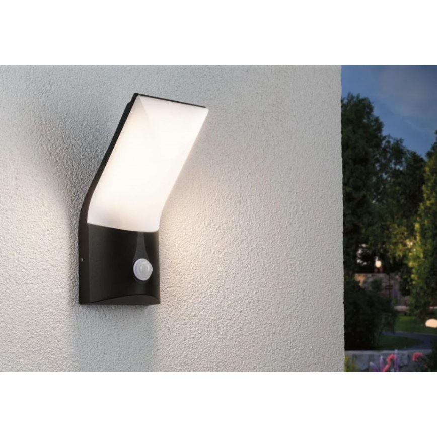 Paulmann 94402 - LED/10W IP44 Kinkiet zewnętrzny z czujnikiem ADYA 230V