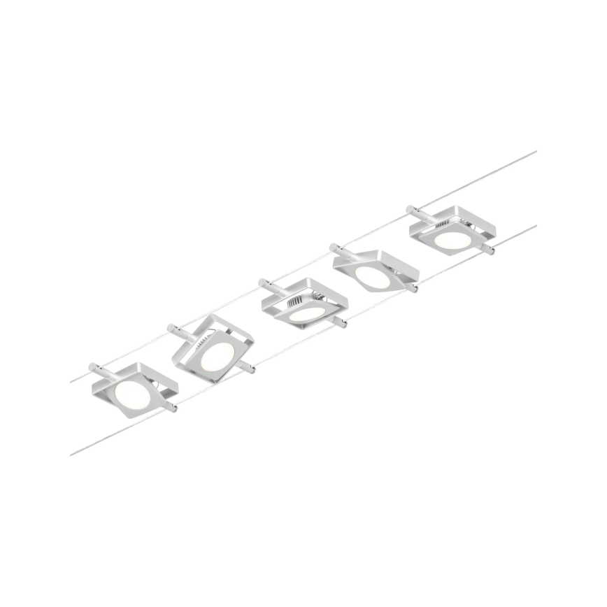 Paulmann 94420 - Zestaw 5xLED/4,5W Kompletny system linkowy MAC 230V matowy chrom