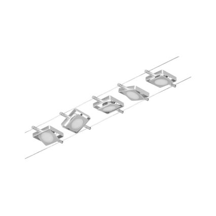 Paulmann 94420 - Zestaw 5xLED/4,5W Kompletny system linkowy MAC 230V matowy chrom