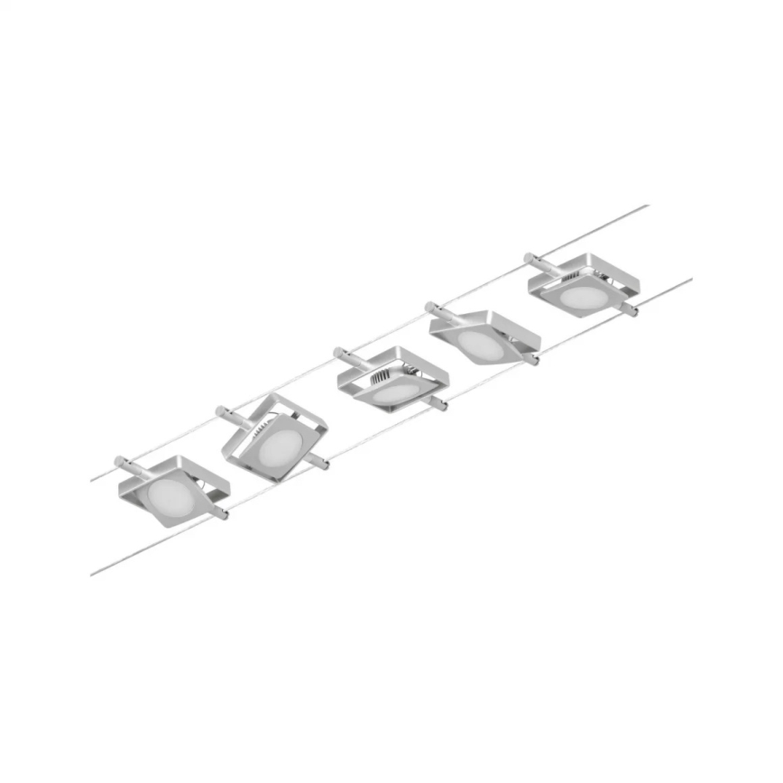 Paulmann 94420 - Zestaw 5xLED/4,5W Kompletny system linkowy MAC 230V matowy chrom