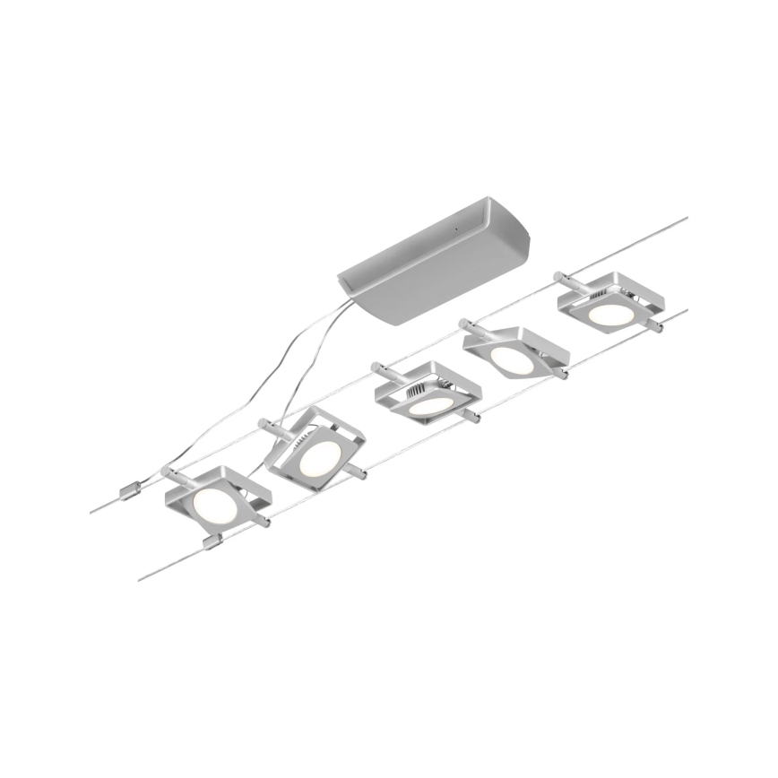 Paulmann 94420 - Zestaw 5xLED/4,5W Kompletny system linkowy MAC 230V matowy chrom