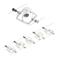 Paulmann 94432 - ZESTAW 5xGU5,3/10W Oprawa punktowa do systemu linkowego MAC 230V biała