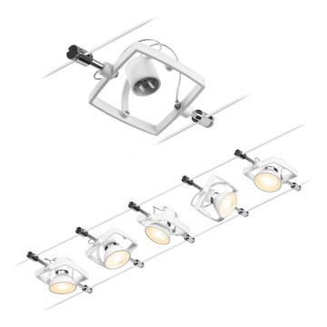 Paulmann 94432 - ZESTAW 5xGU5,3/10W Oprawa punktowa do systemu linkowego MAC 230V biała