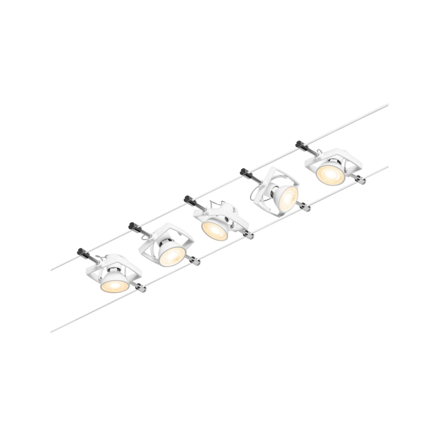 Paulmann 94432 - ZESTAW 5xGU5,3/10W Oprawa punktowa do systemu linkowego MAC 230V biała