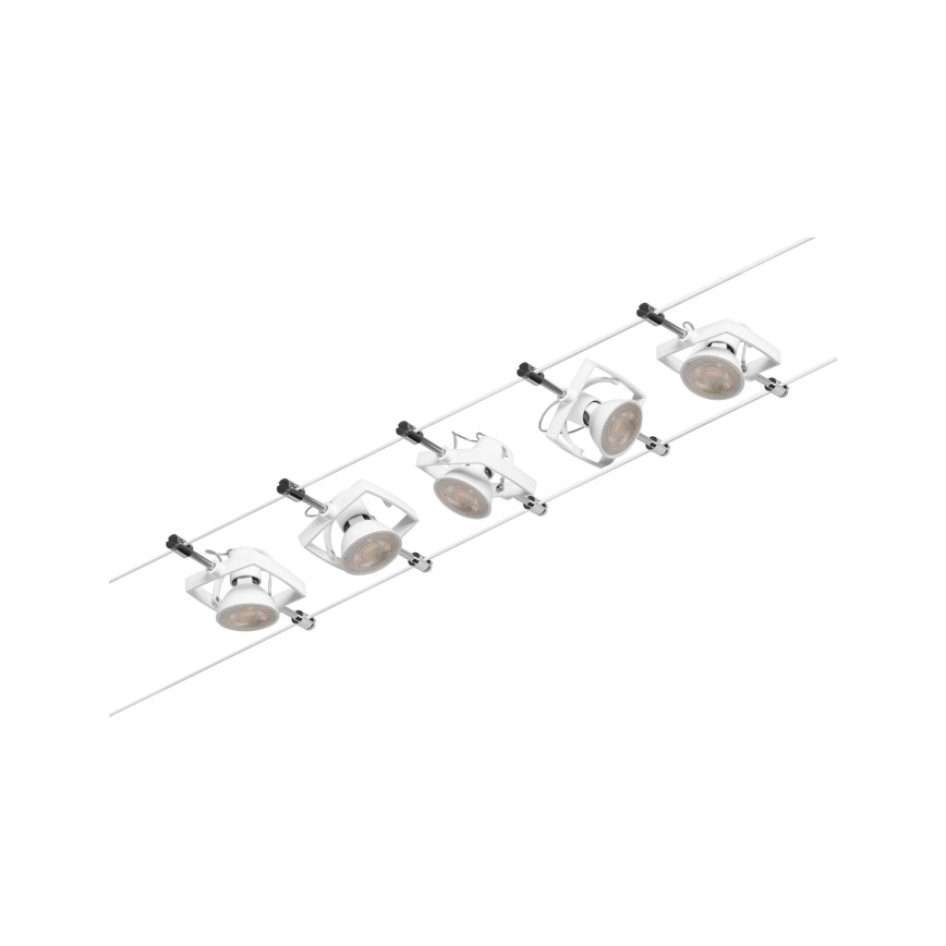Paulmann 94432 - ZESTAW 5xGU5,3/10W Oprawa punktowa do systemu linkowego MAC 230V biała
