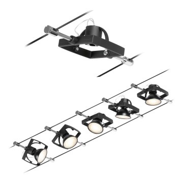 Paulmann 94434 - ZESTAW 5xGU5,3/10W Oprawa punktowa do systemu linkowego MAC 230V czarna