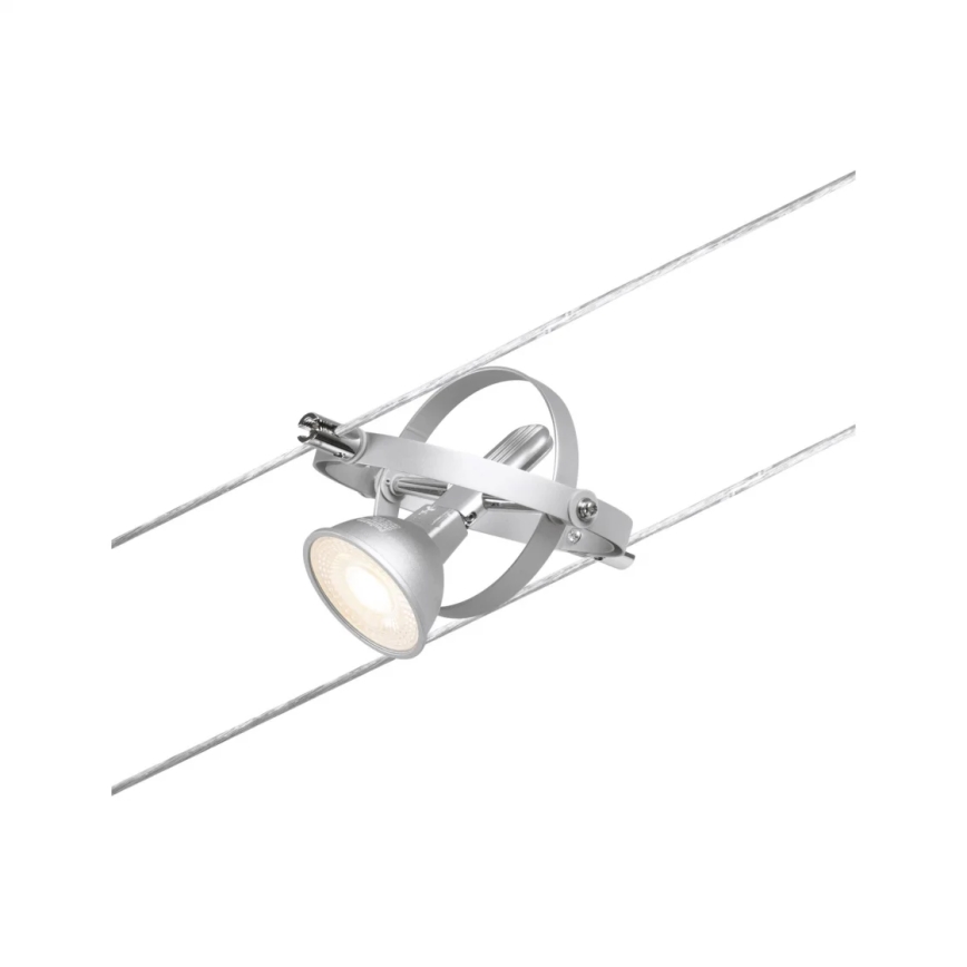 Paulmann 94437 - 1xGU5,3/10W Oprawa punktowa do systemu linkowego CARDAN 12V chrom matowy