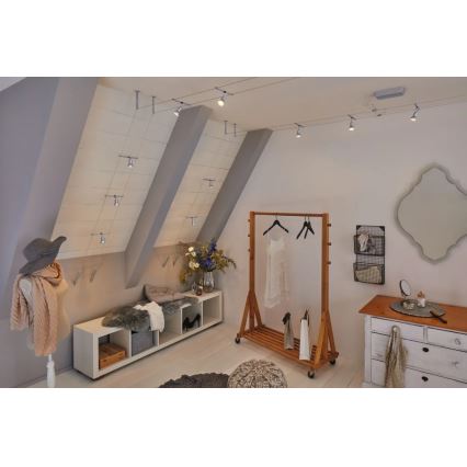 Paulmann 94442 - ZESTAW 5xGU5,3/10W Kompletny system linowy SALT 230V matowy chrom