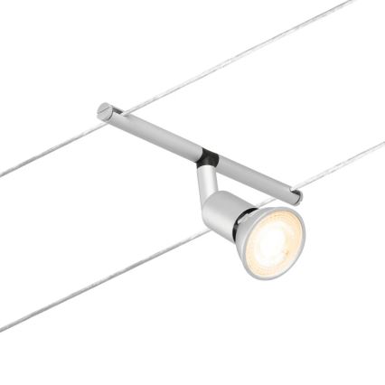Paulmann 94442 - ZESTAW 5xGU5,3/10W Kompletny system linowy SALT 230V matowy chrom